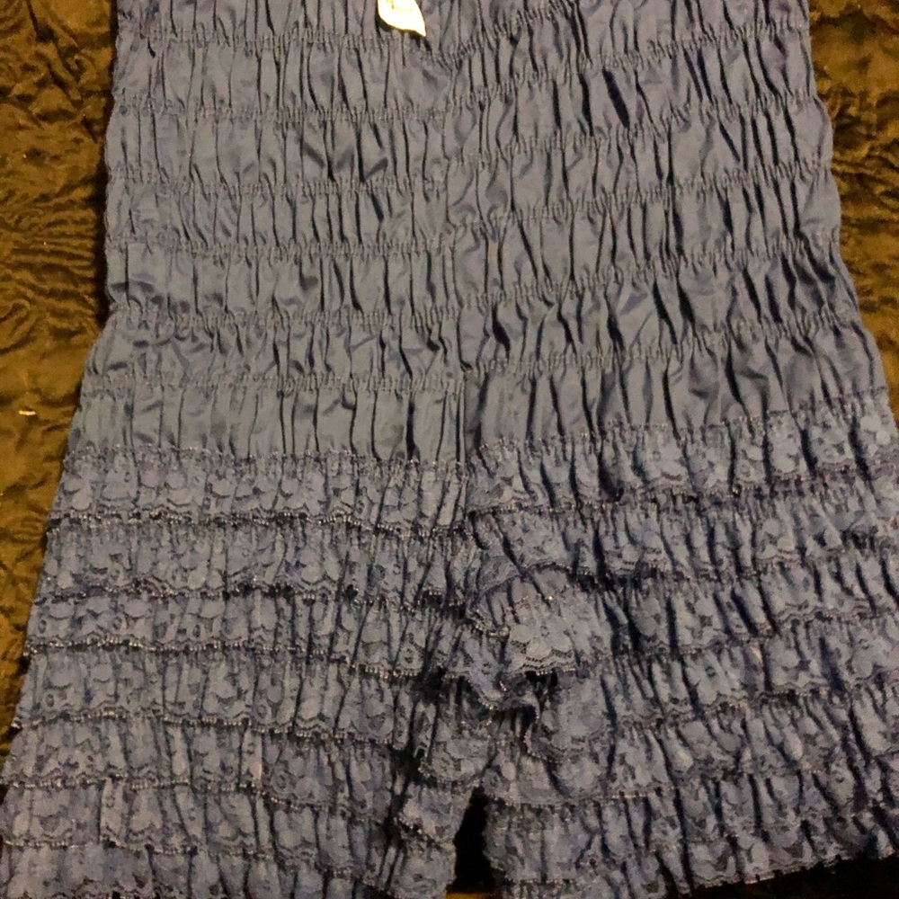 Cobalt blue lacy vintage ruffle bloomers